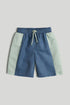 Blue Side Stripe Swim Shorts - Blue / 12-18 Months