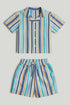 Striped Shirt and Shorts Outfit - Multicolor / 12-18 Months