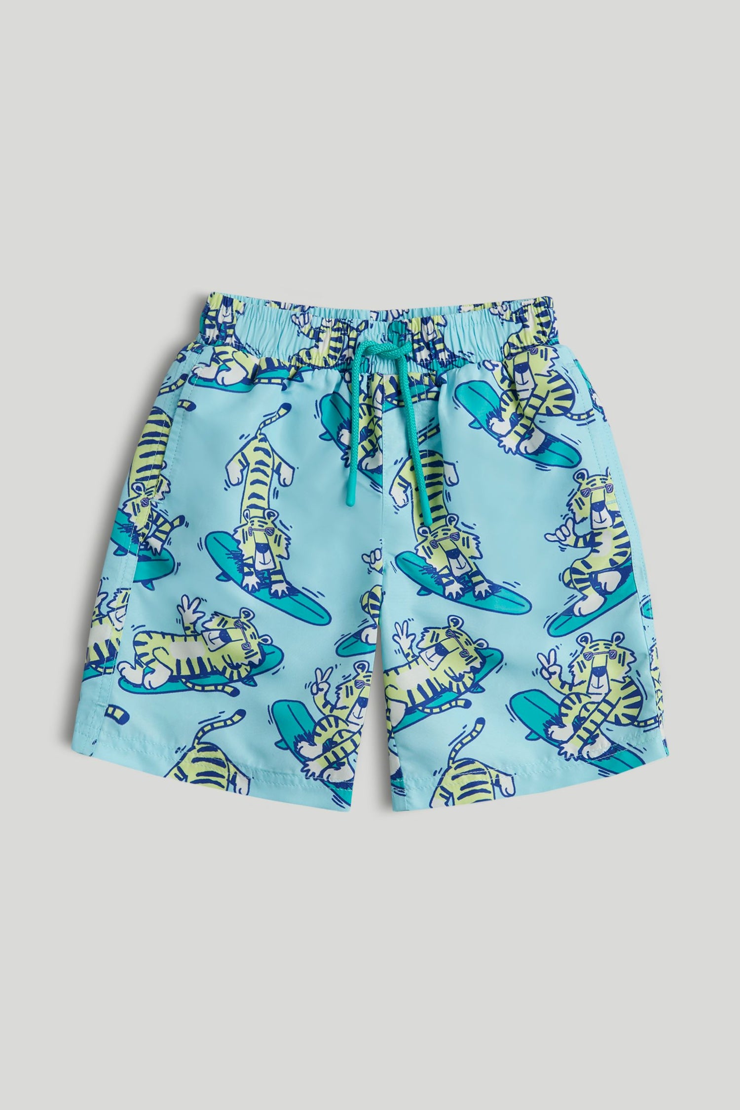 Tiger Swim Shorts - Blue / 9-10 Years