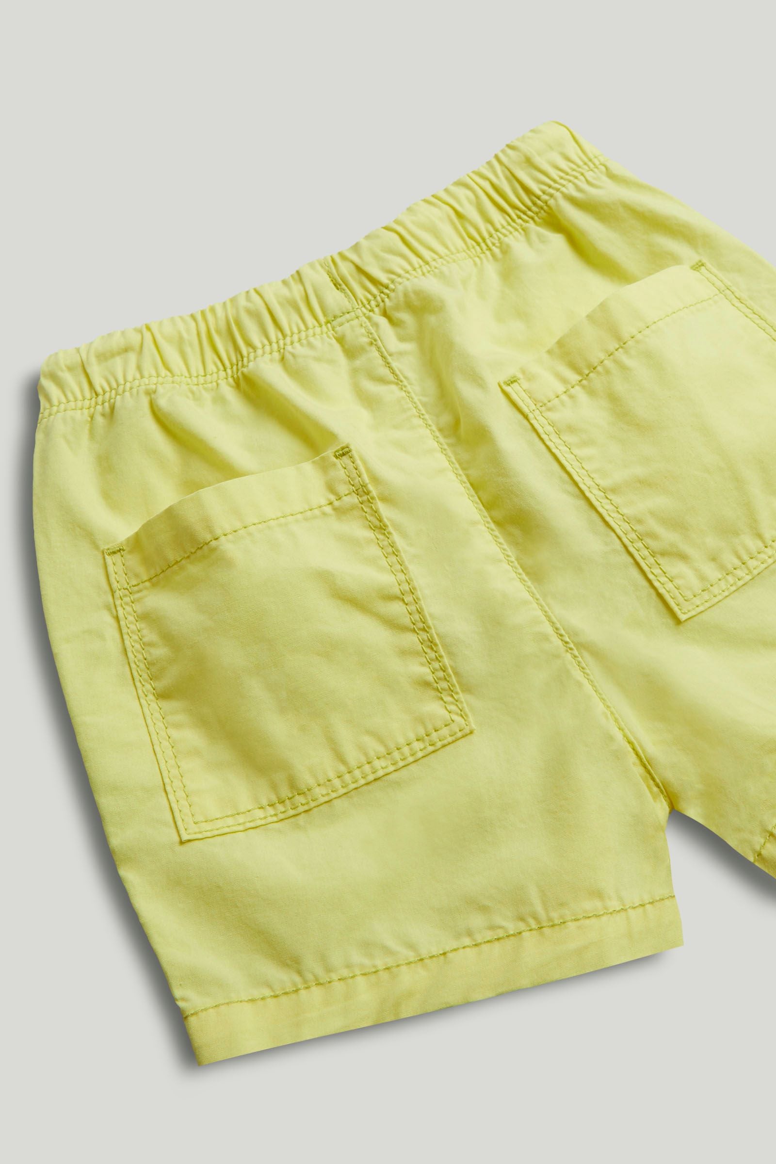 Yellow Poplin Shorts