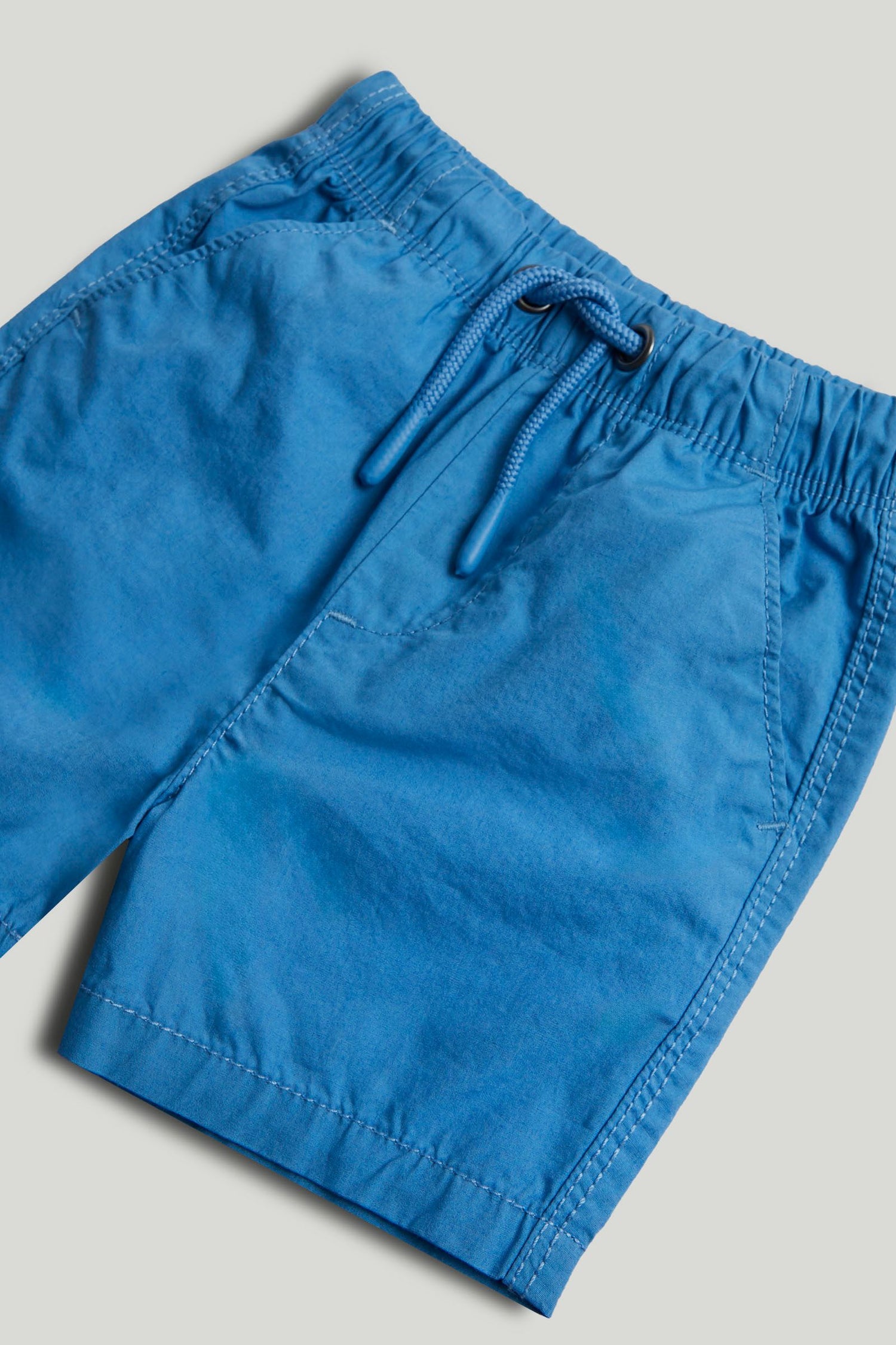 Blue Poplin Shorts