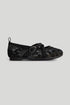 Black Mesh Ballerina Shoes - Black / 6.5-7.5 Years