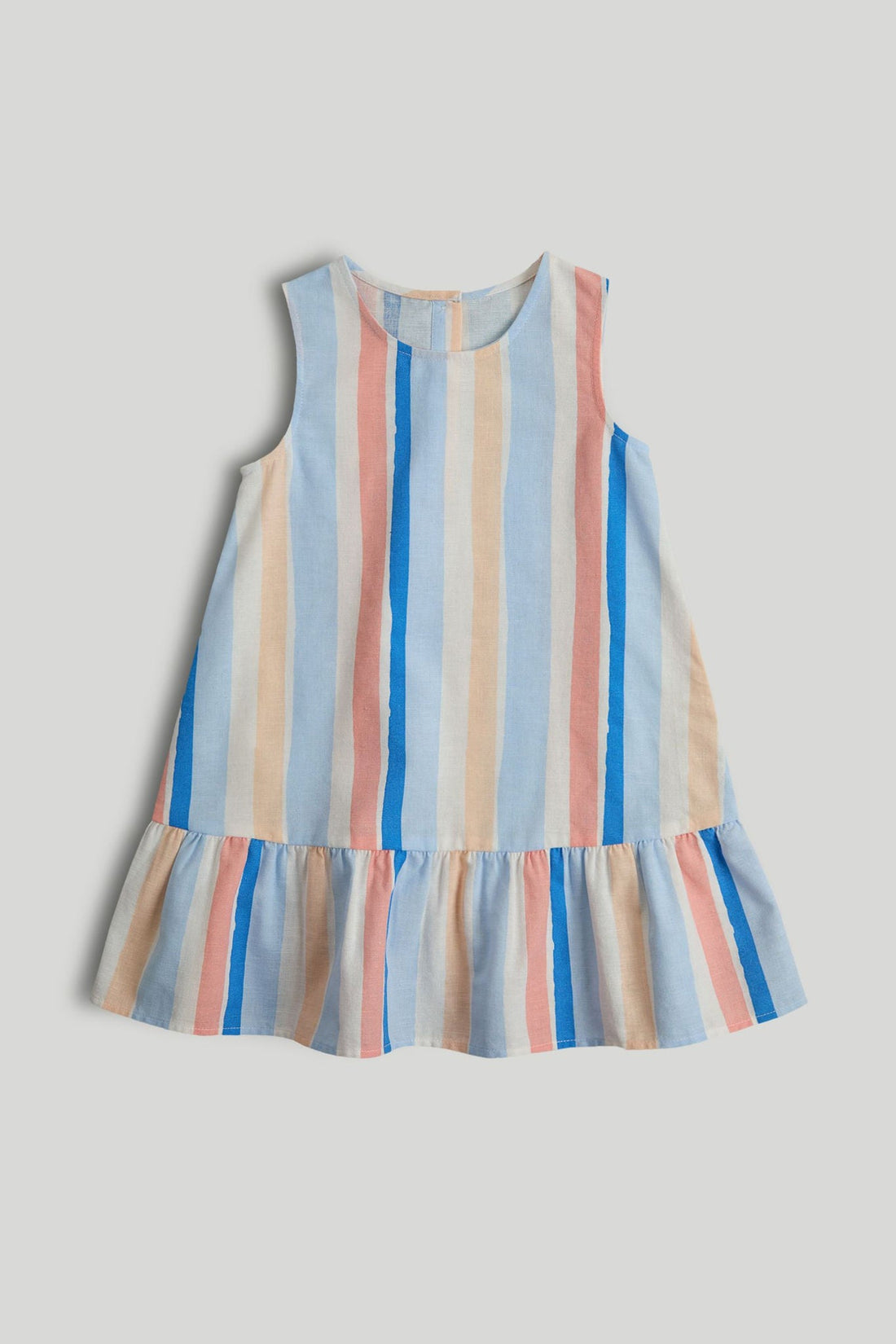 Striped Seersucker Dress - Multi / 9-10 Years