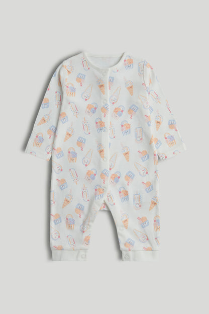 3 Pack Ice Cream Footless Sleepsuits