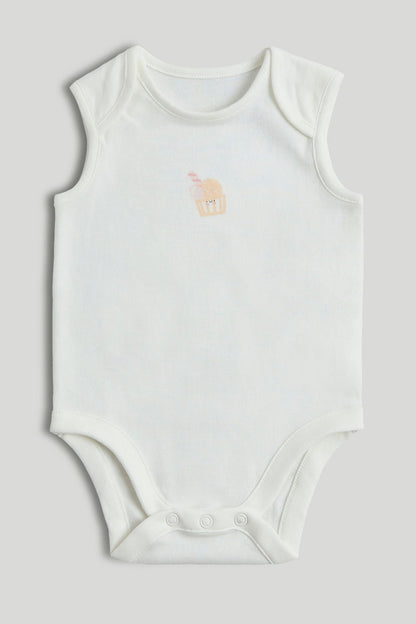 5 Pack Ice Cream Sleeveless Bodysuits