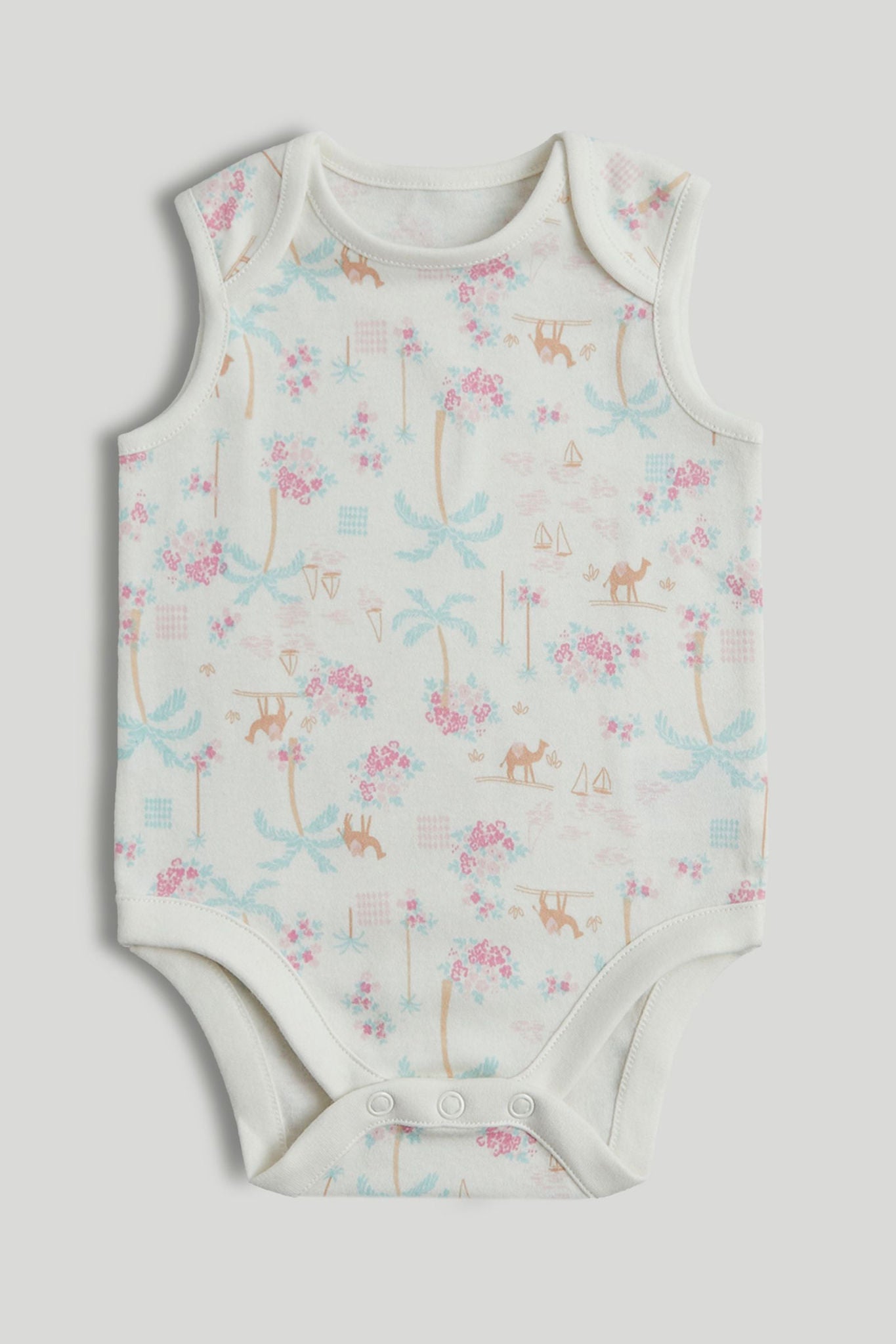5 Pack Camel Sleeveless Bodysuits