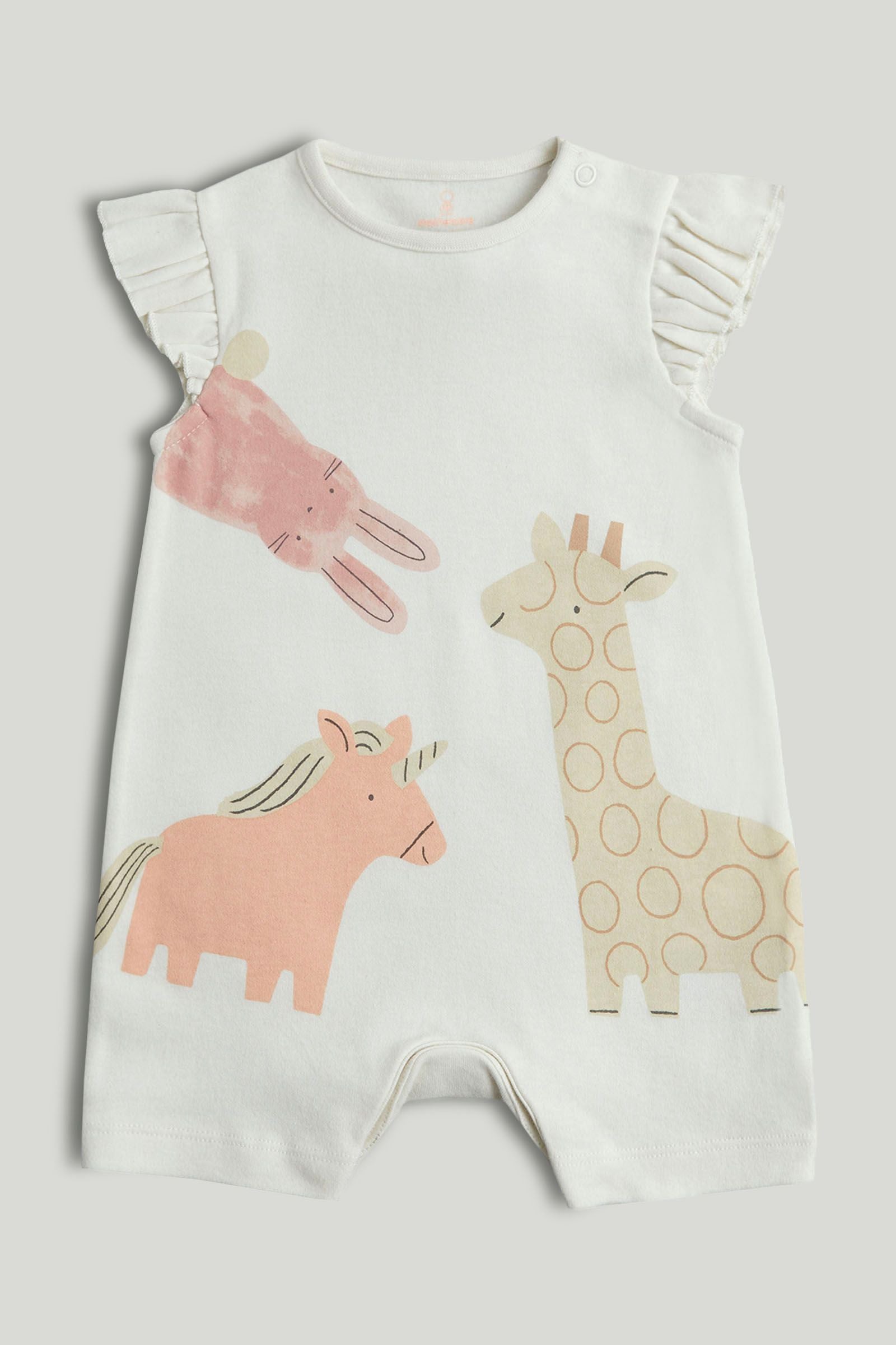 3 Pack Animal Rompers