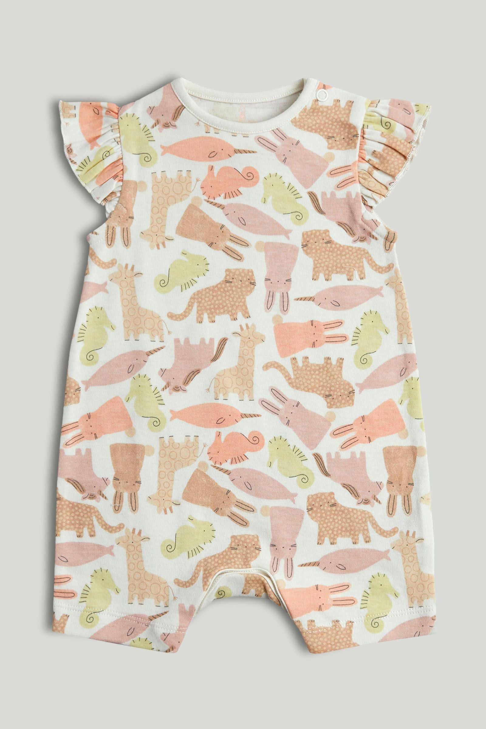 3 Pack Animal Rompers