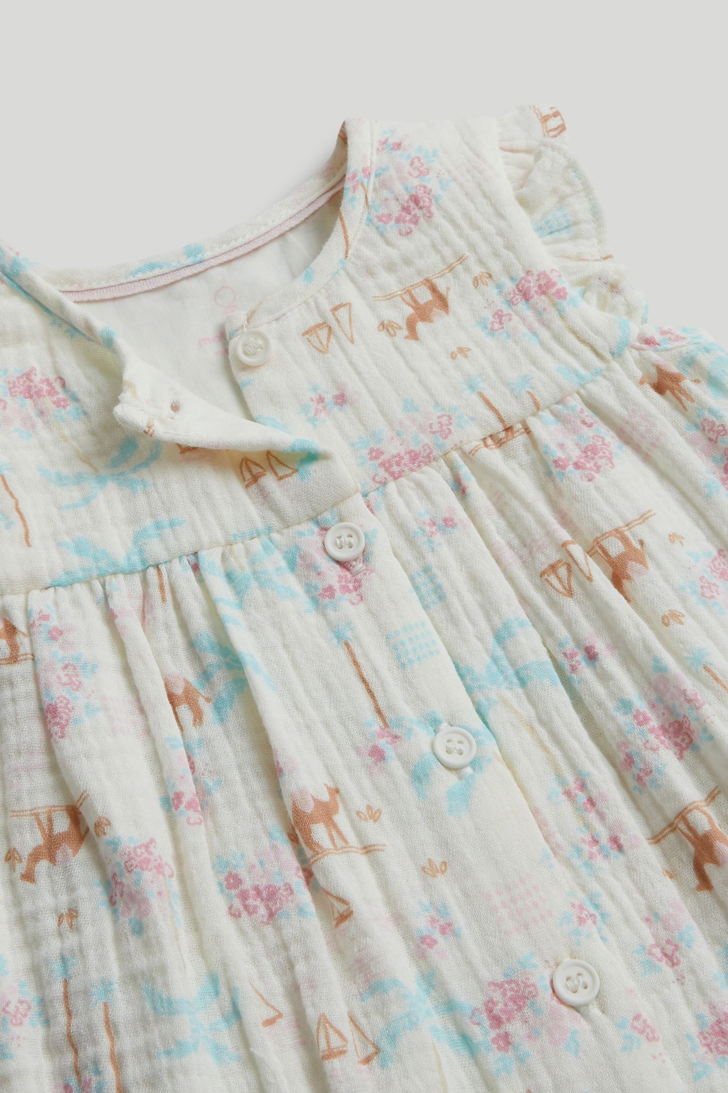 Camel Cotton Romper