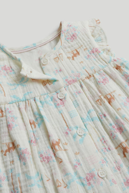 Camel Cotton Romper