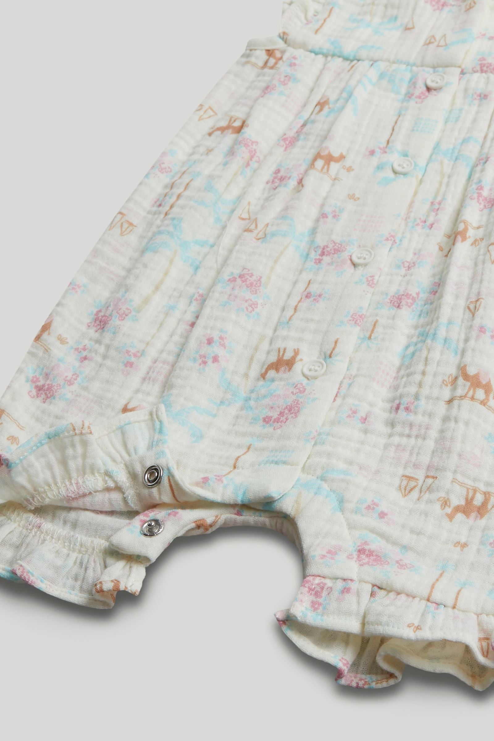 Camel Cotton Romper