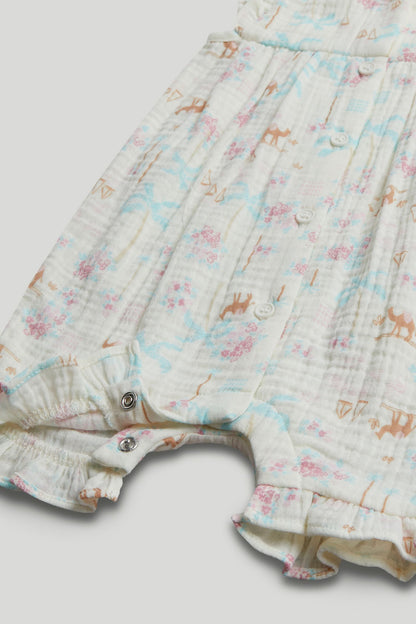 Camel Cotton Romper
