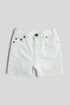 White Denim Shorts - White / 12-18 Months