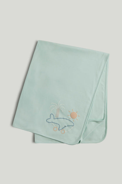 Mint Cotton Shawl - light green