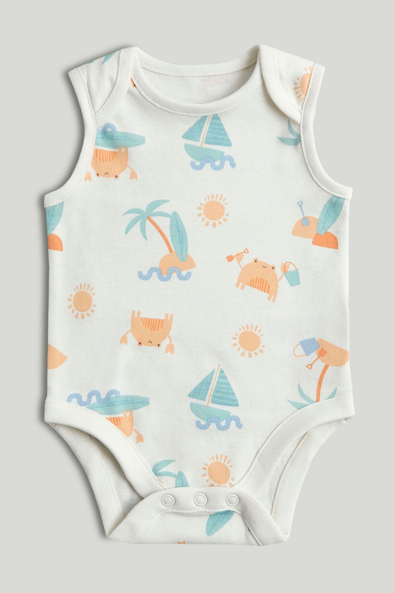 5 Pack Beach Sleeveless Bodysuits