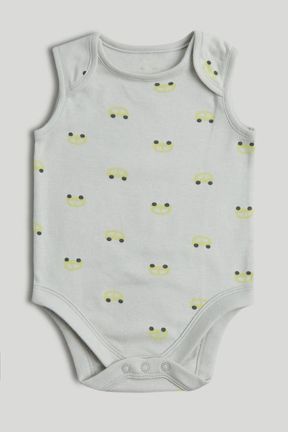 5 Pack Cars Sleeveless Bodysuits
