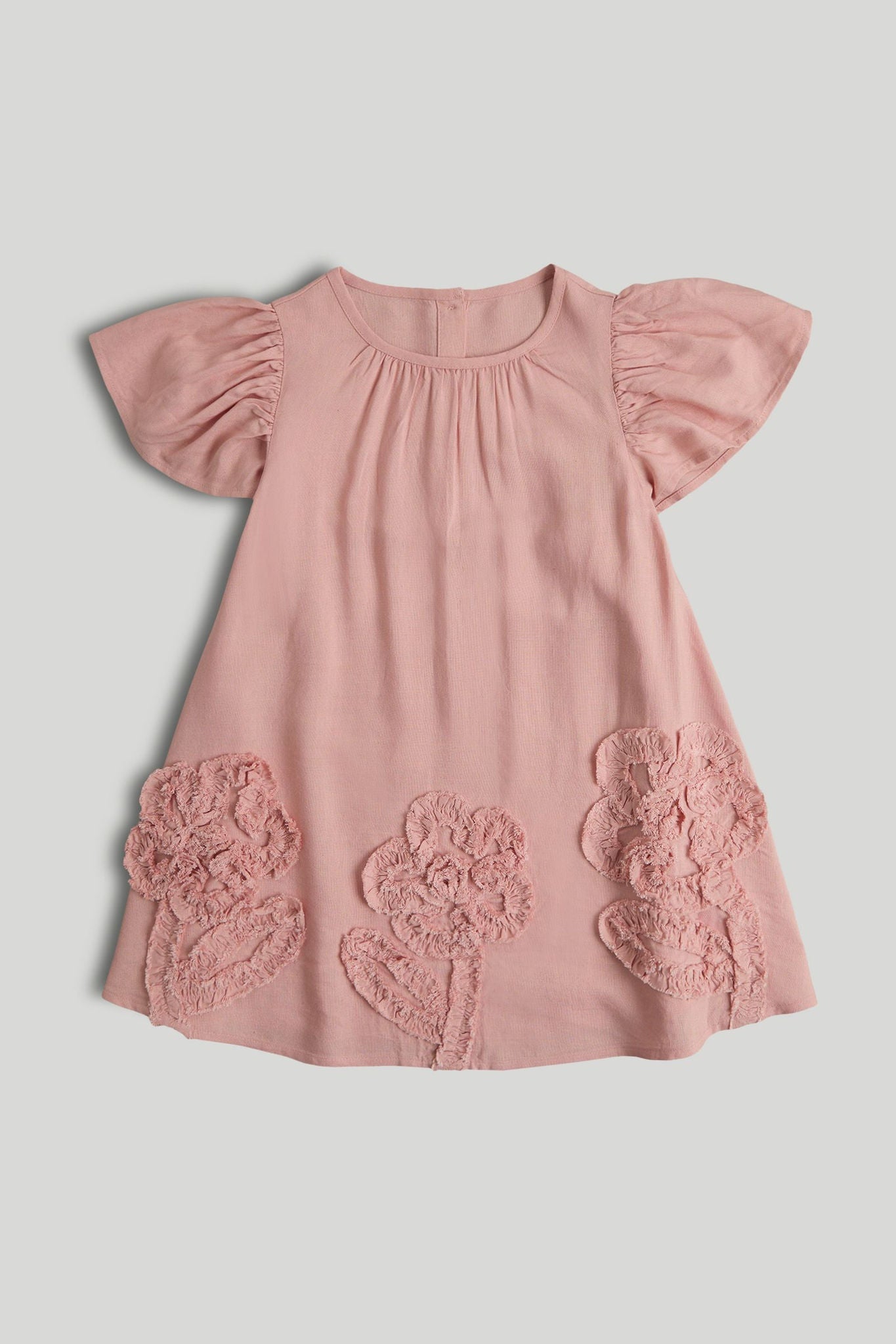 Pink Flower Dress - Light Pink / 9-10 Years