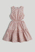 Pink Cut Out Waist Midi Dress - Light Pink / 9-10 Years