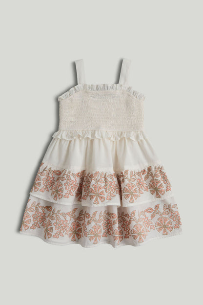 Cream Midi Sun Dress - Cream / 9-10 Years