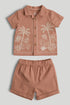 Safari Shirt and Shorts Outfit - Brown / 12-18 Months