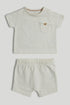 Cream T-Shirt and Shorts Outfit - Beige / 12-18 Months