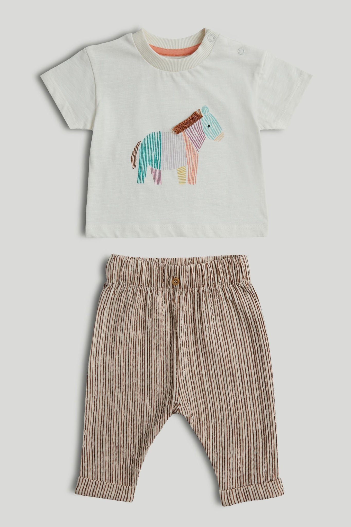 T-Shirt and Joggers Outfit - Multi / 12-18 Months