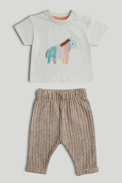 T-Shirt and Joggers Outfit - Multi / 12-18 Months