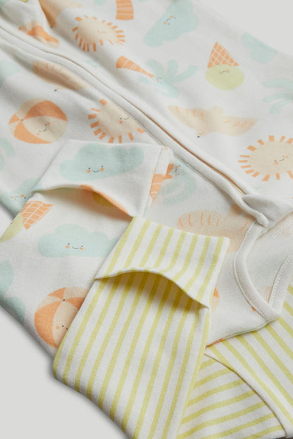 2 Pack Beach Zip-Up Sleepsuits