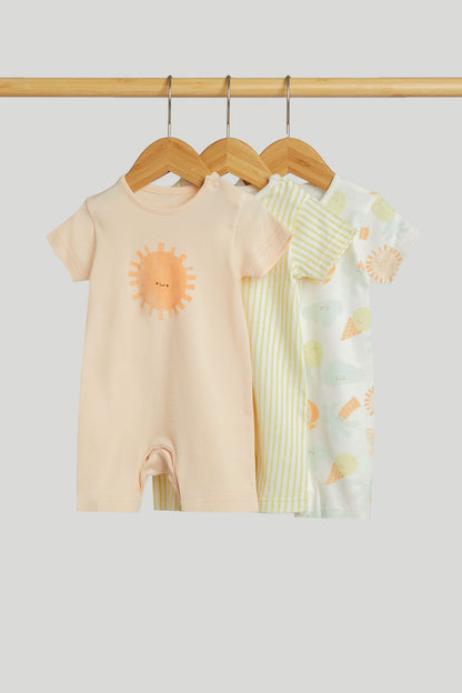 3 Pack Beach Rompers - Multi / 12-18 Months