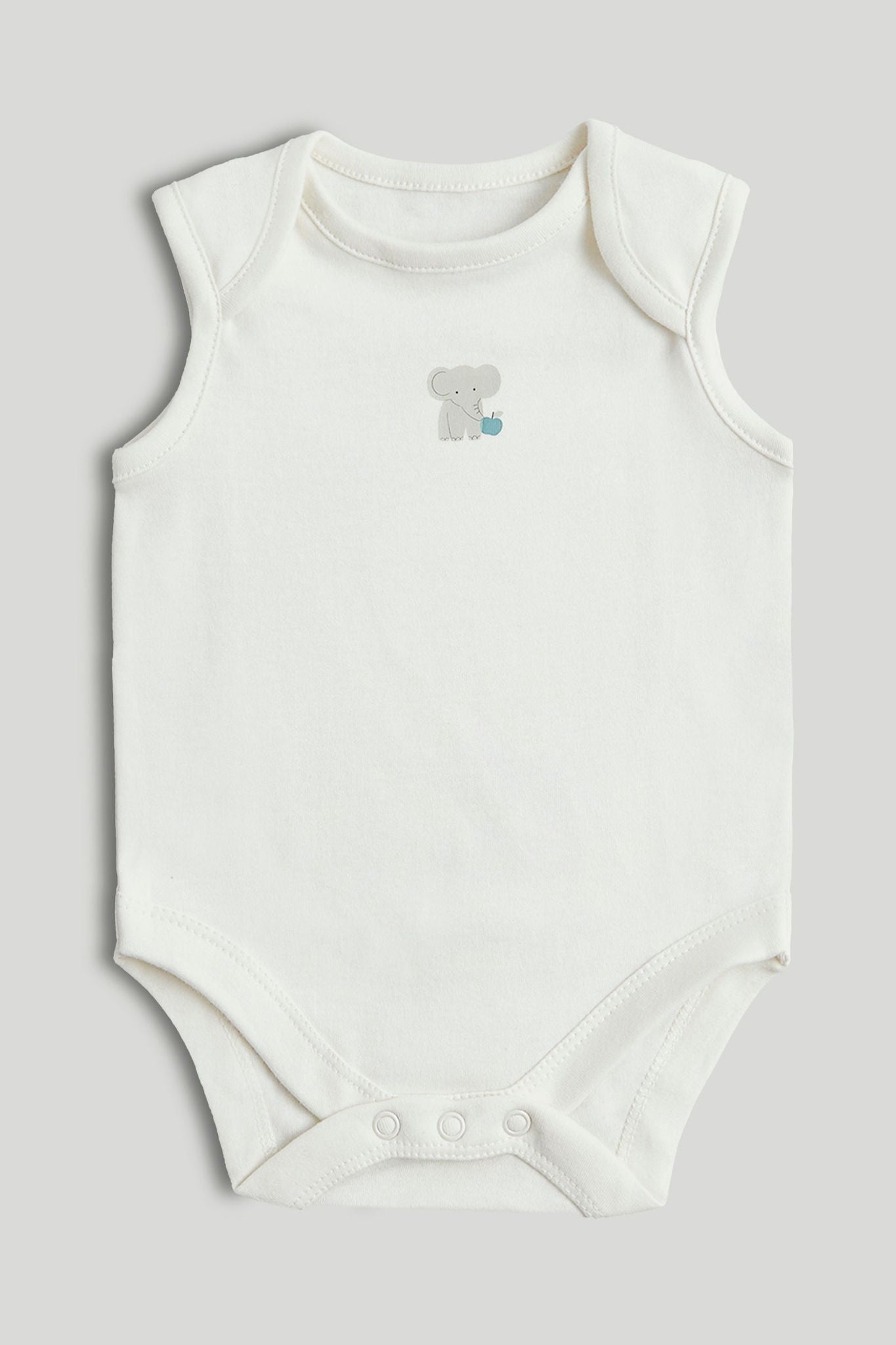 5 Pack Elephant Sleeveless Bodysuits