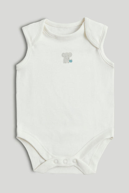 5 Pack Elephant Sleeveless Bodysuits