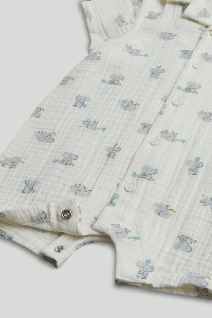 Elephant Cotton Romper