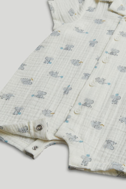 Elephant Cotton Romper