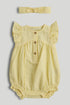 Yellow Romper and Headband Outfit - Yellow / Up to 1 Month