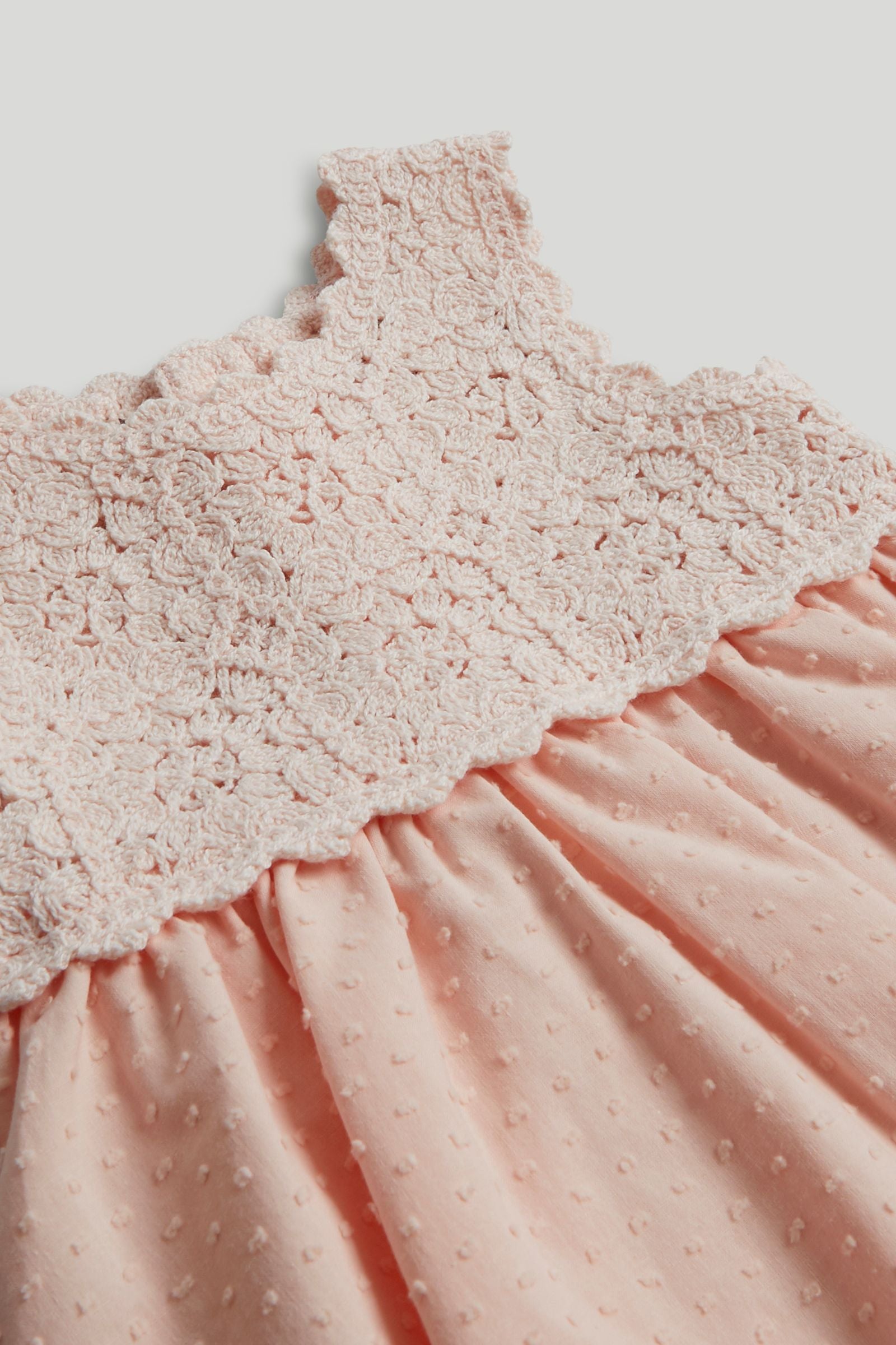 Pink Crochet Dress and Knickers Outfit