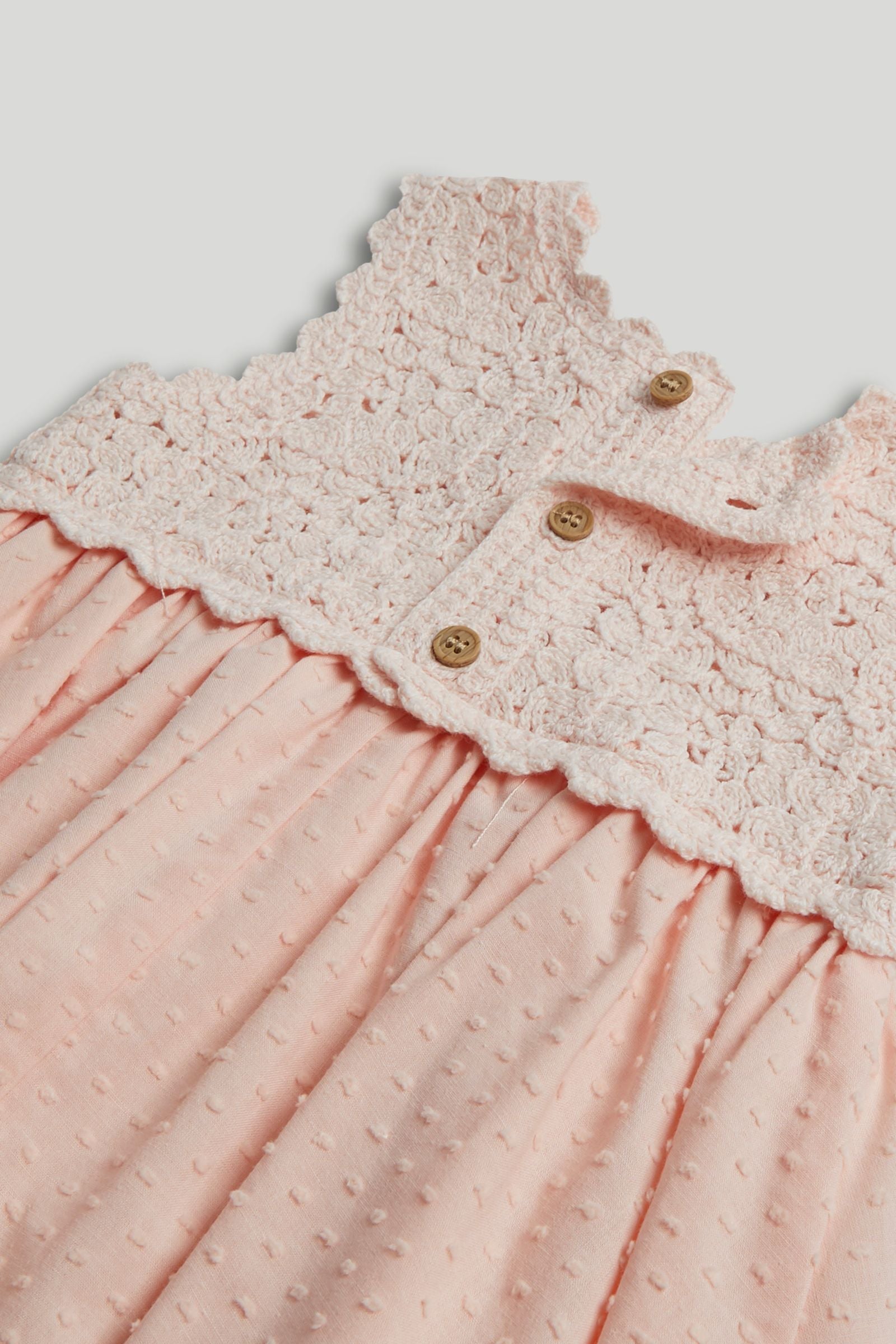 Pink Crochet Dress and Knickers Outfit