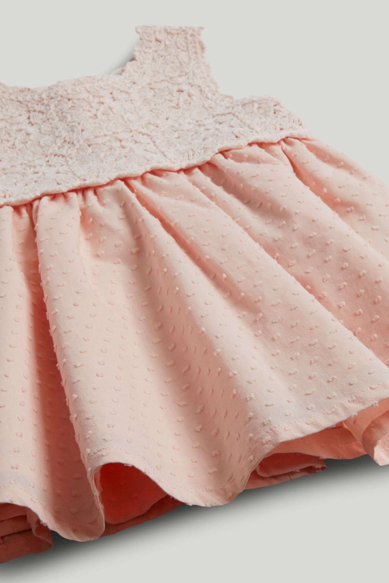 Pink Crochet Dress and Knickers Outfit