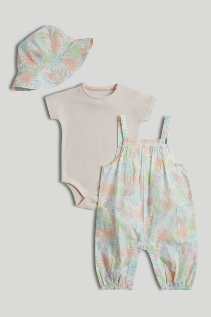 Bibshorts, Bodysuit and Sun Hat Outfit - White / Up to 1 Month
