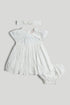 White Puffball Dress Outfit - White / 12-18 Months