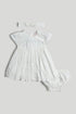 White Puffball Dress Outfit - White / Up to 1 Month