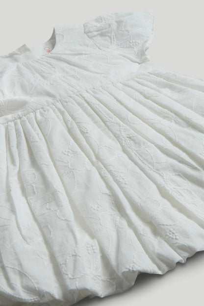 White Puffball Dress Outfit
