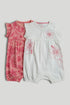 2 Pack Flower Rompers - White / 12-18 Months