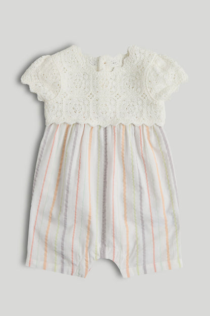 Striped Romper - Multicolor / Up to 1 Month