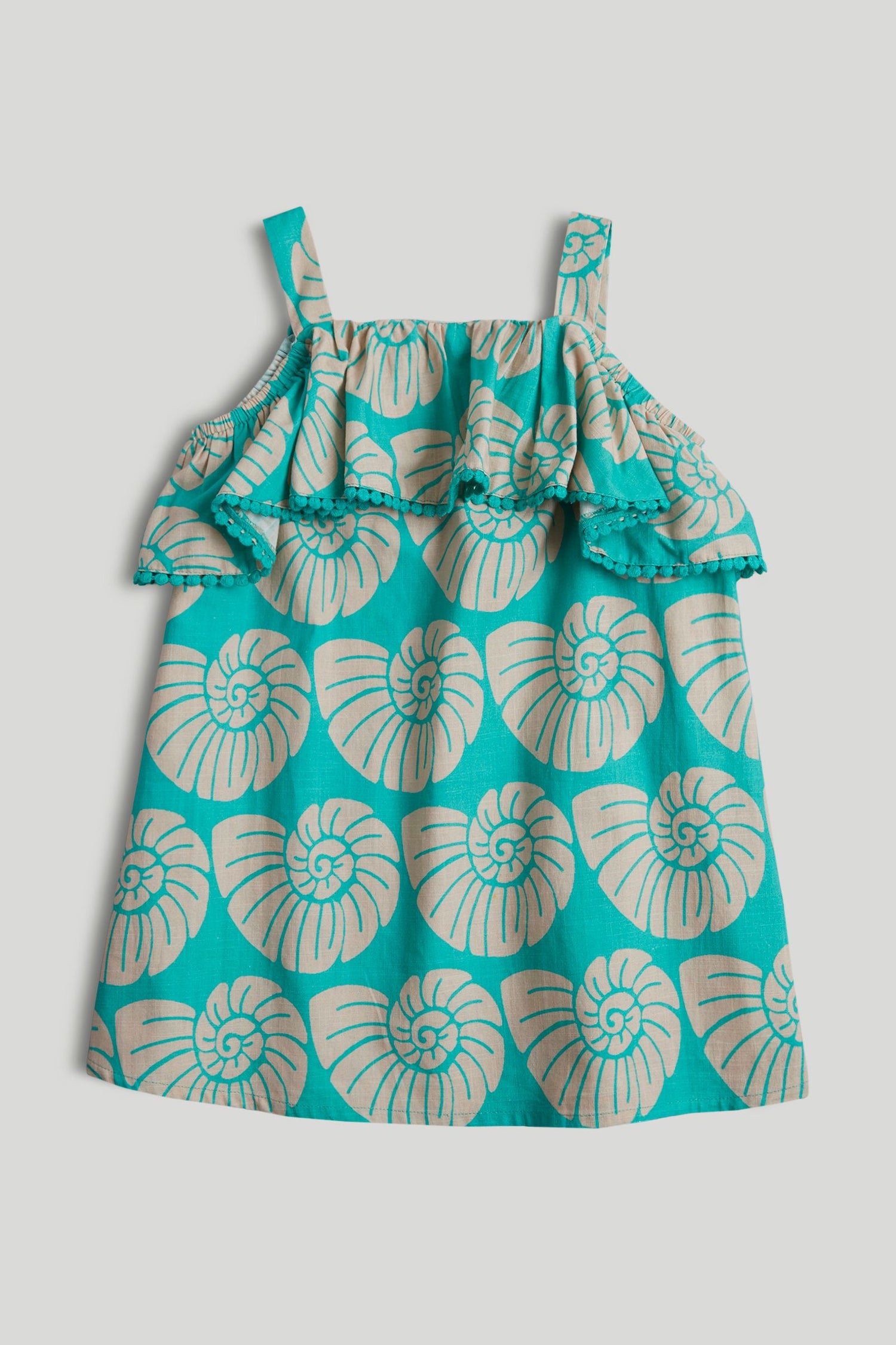 Green Shell Sun Dress - Green / 9-10 Years