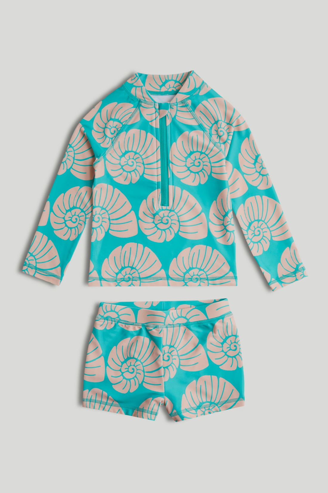 Green Sunsafe UPF50+ Rash Vest and Shorts Set - Multi / 9-10 Years