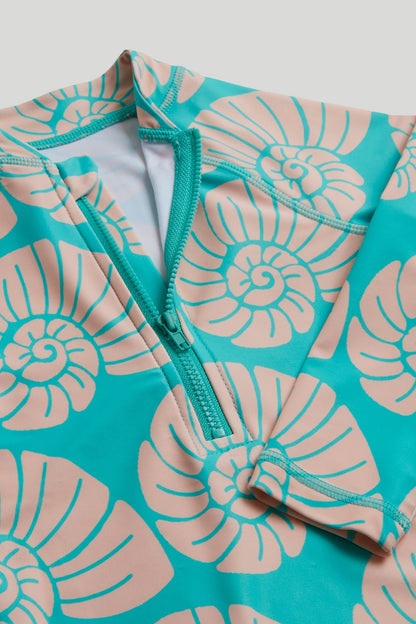 Green Sunsafe UPF50+ Rash Vest and Shorts Set