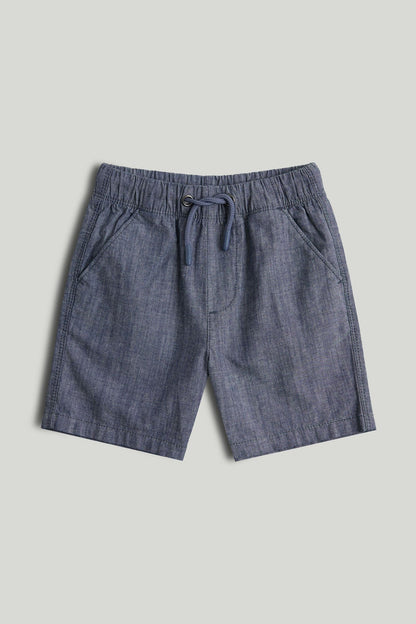 Blue Chambray Shorts - Navy / 9-10 Years
