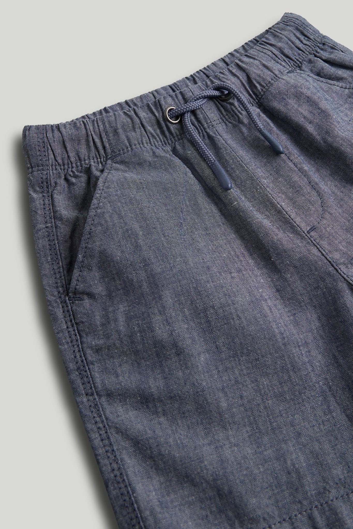 Blue Chambray Shorts