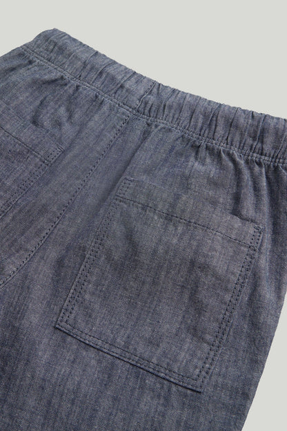 Blue Chambray Shorts