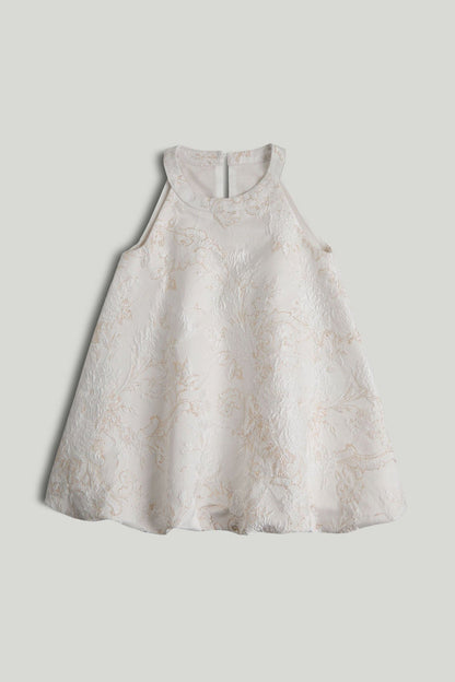 White Jacquard Occasion Dress, 5 years to 10 years - White / 9-10 Years